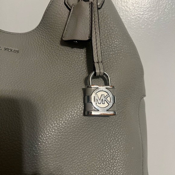 Michael Kors Gray Leather Satchel Bag - Picture 2 of 13